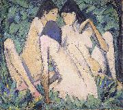 Otto Mueller Three Girls in a Wood oil painting reproduction